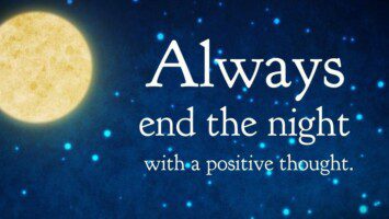 end the night positive thoughts - mantras