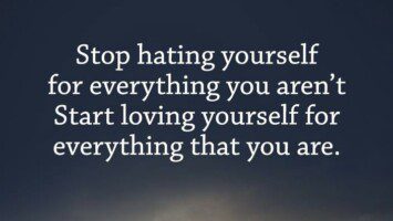 hating yourself
