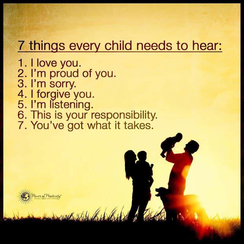 what children need to hear