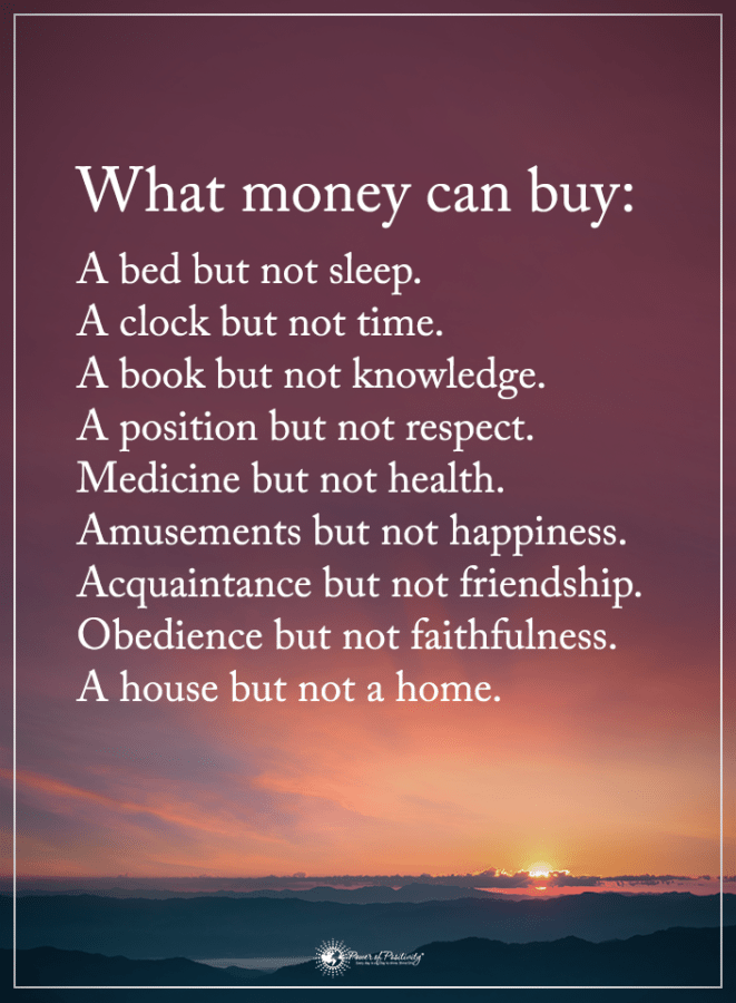 what money can't buy