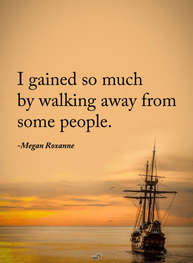walking away from people