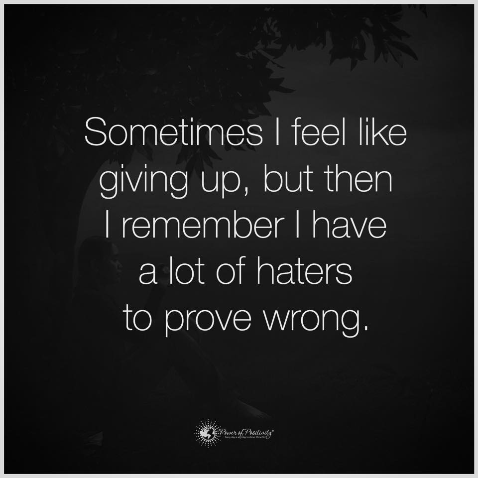 giving up quote