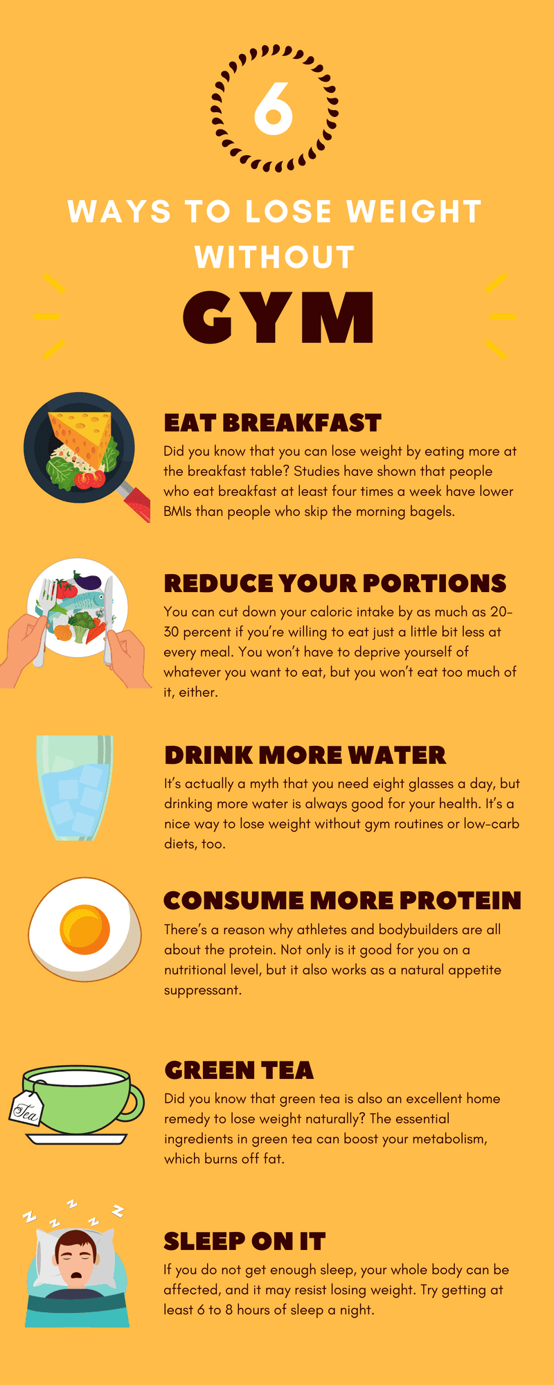 Lose weight without gym infographic