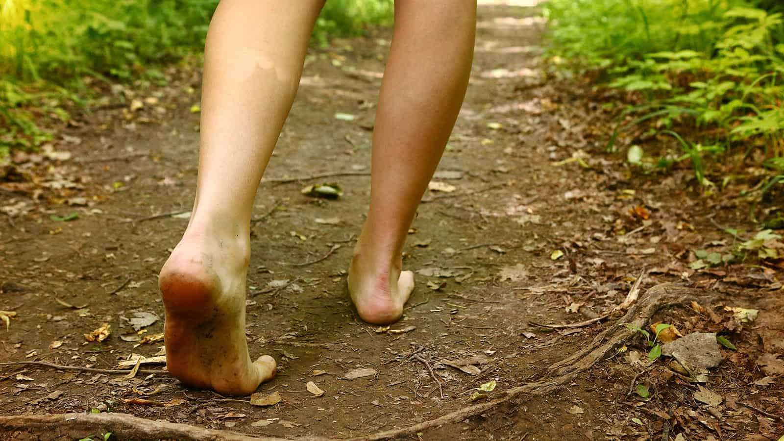 walk barefoot
