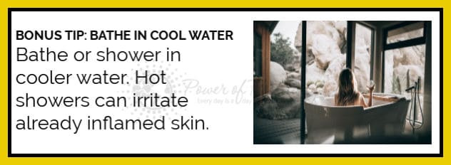 Bonus Tip: Cool water bath
