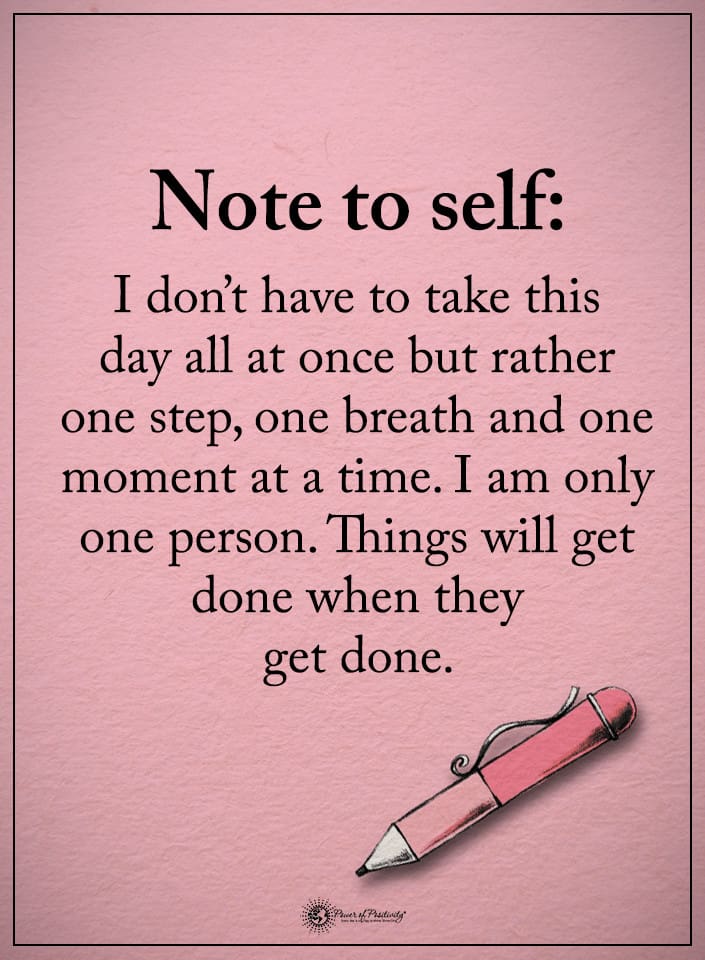note to self