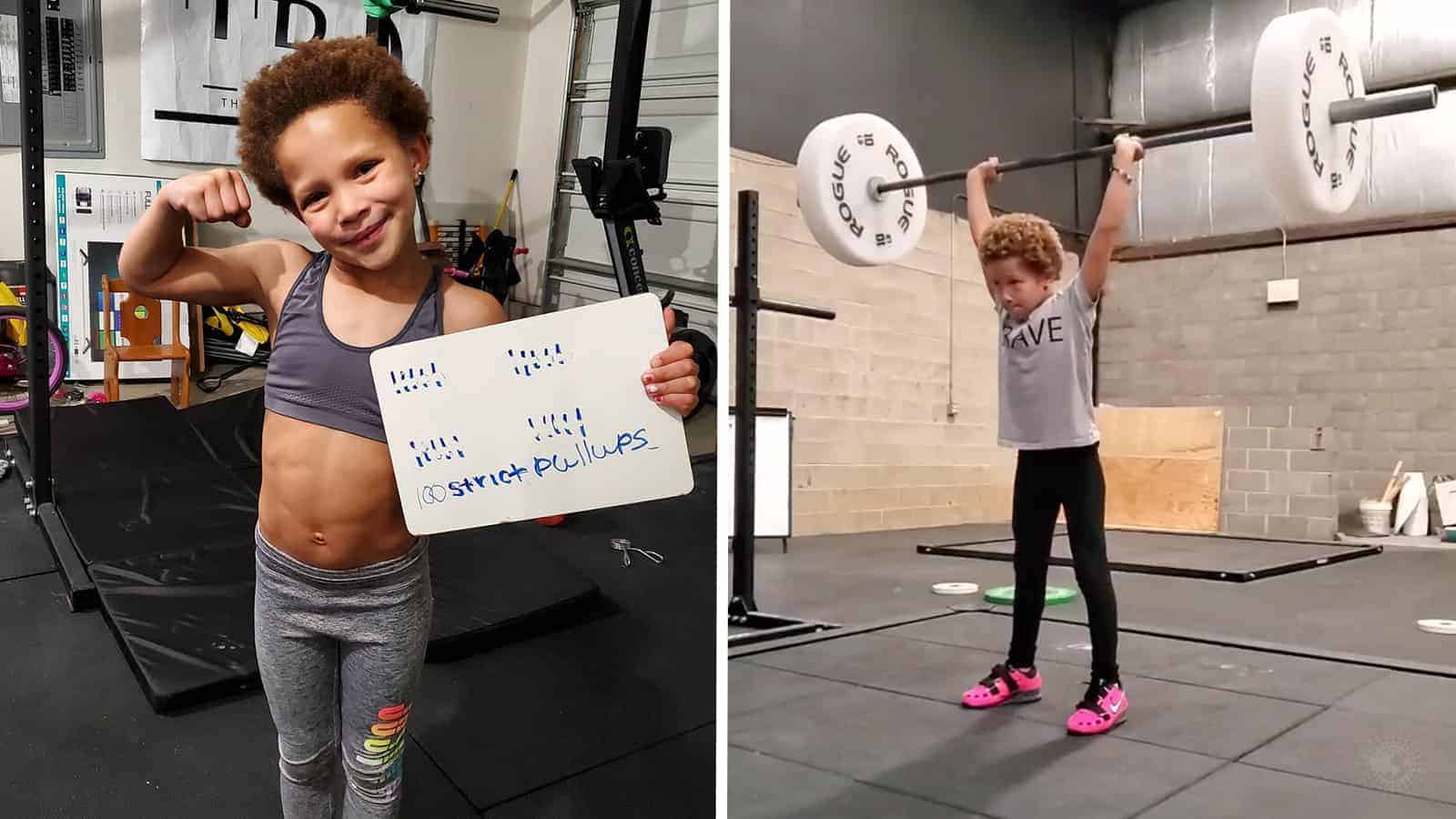7 year old weightlifter