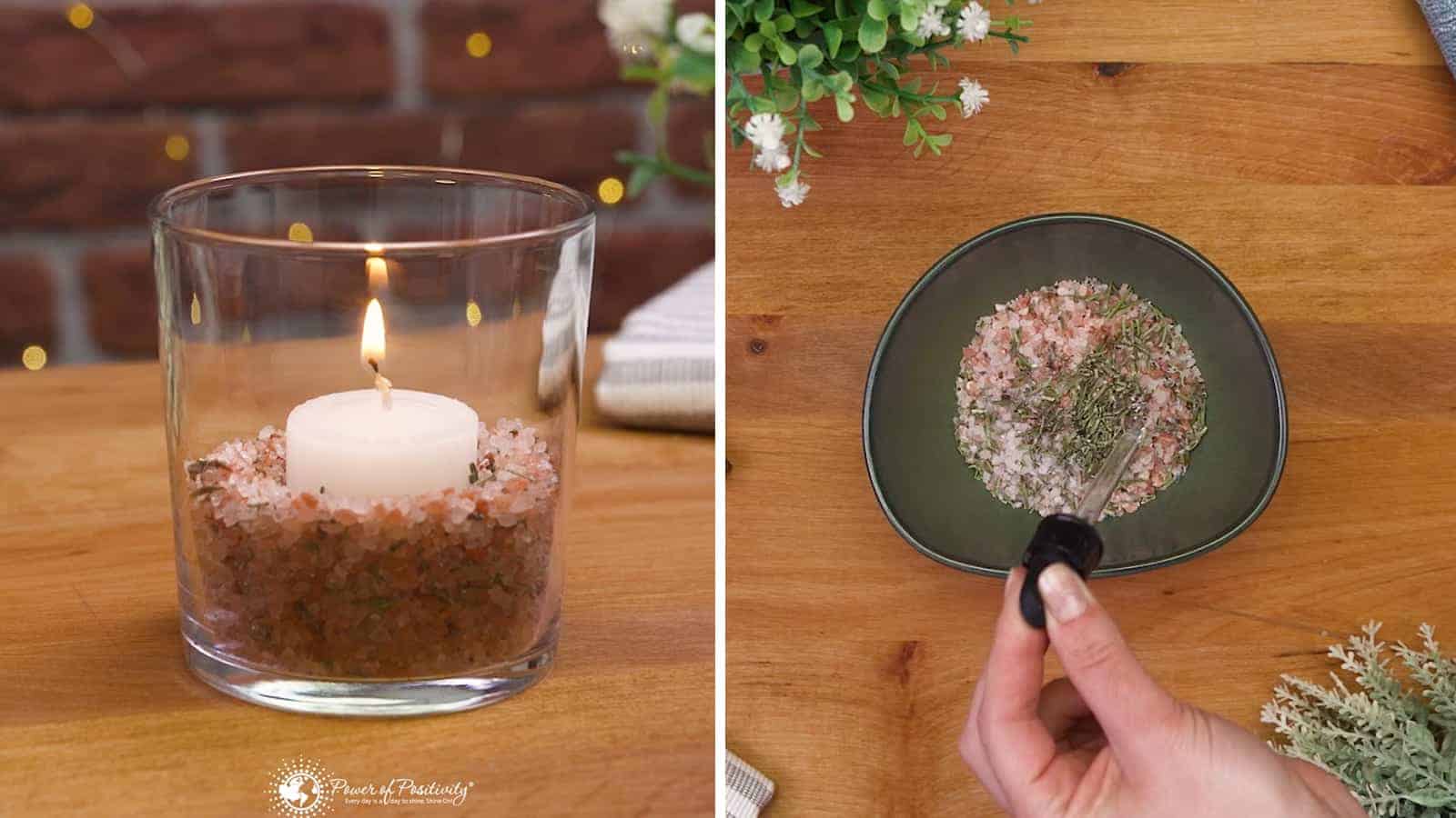 Sea salt deals candle holder