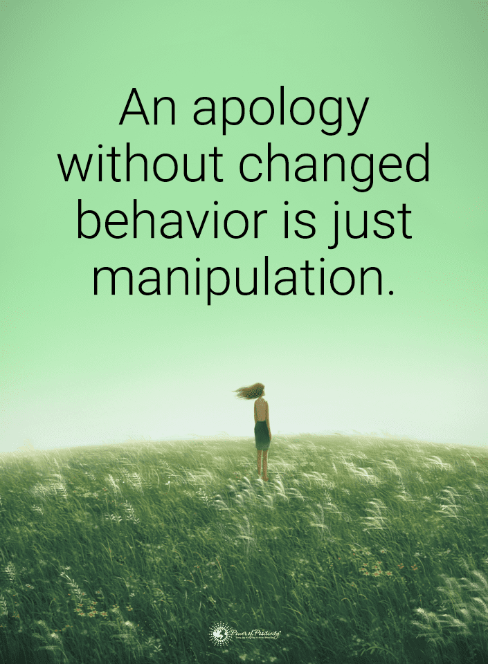 manipulative apology
