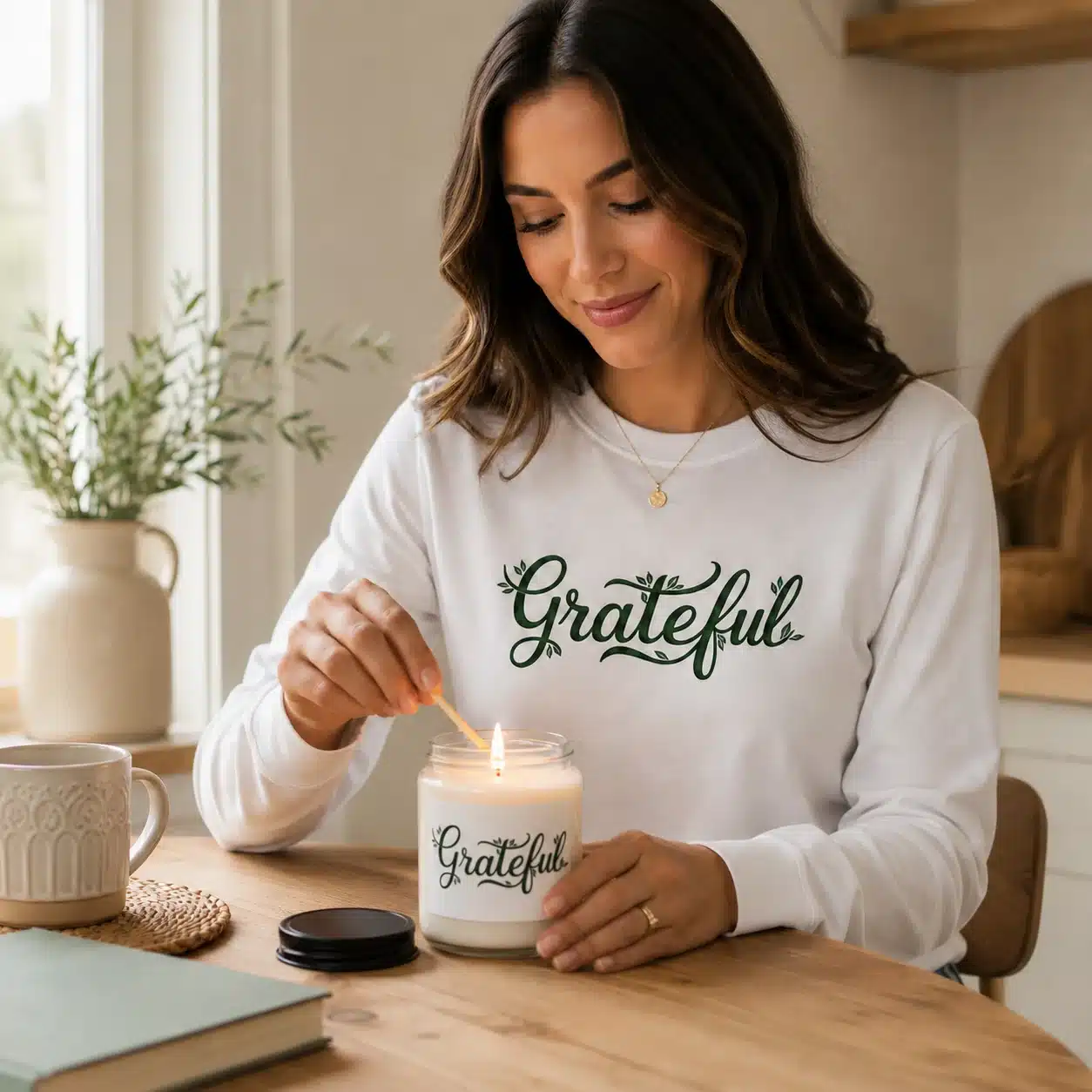Grateful Soy Candle from the Power of Positivity shop