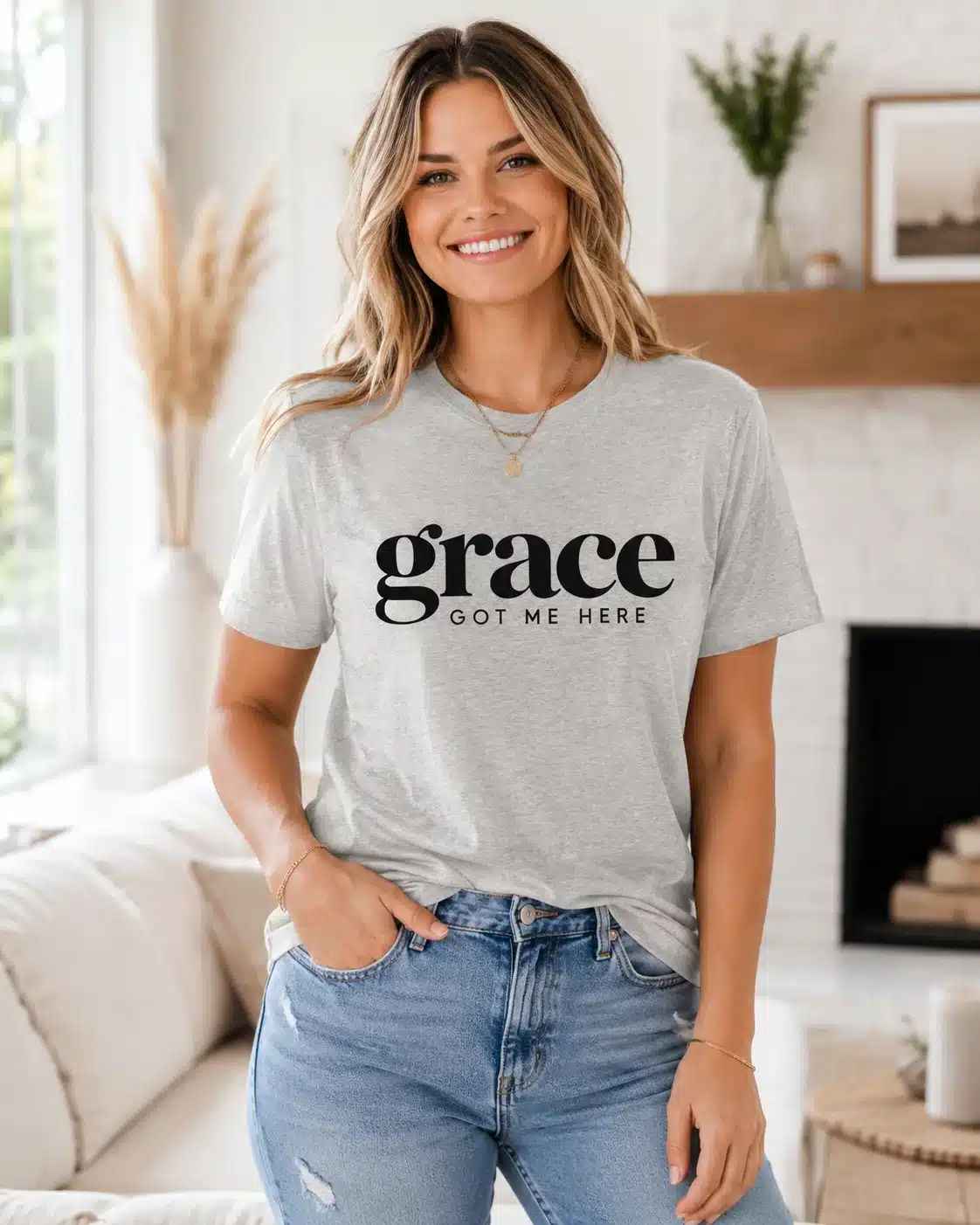 Grace Got Me Here Organic Cotton Tee from the Power of Positivity shop